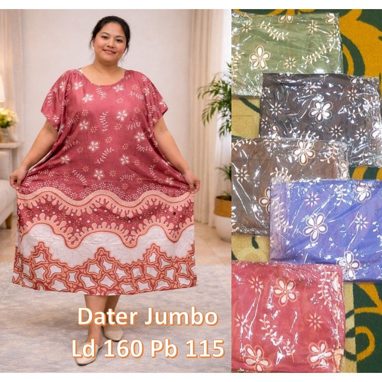 Daster super jumbo ld 150 - 160 / Baju Daster Wanita Super Jumbo Lengan Pendek ld 150 - 160 / Baju T