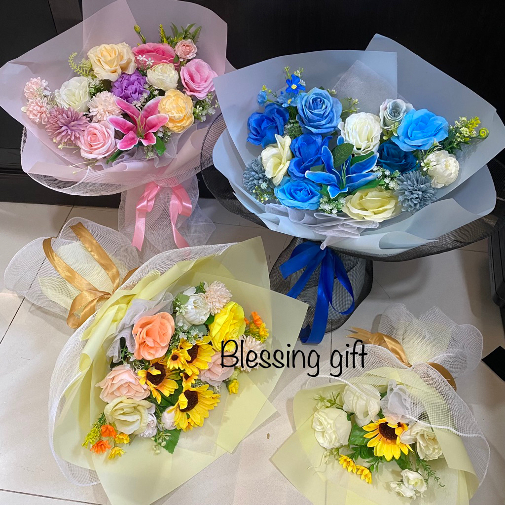 Promo READY-INSTAN Buket Bunga Artificial Premium Flowers Bucket buket bunga palsu buket bunga asli