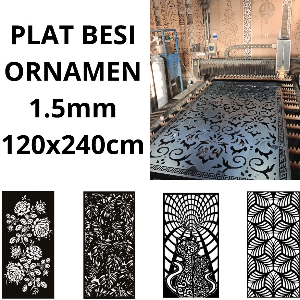ORNAMEN plat besi 1.5mm 120x240cm