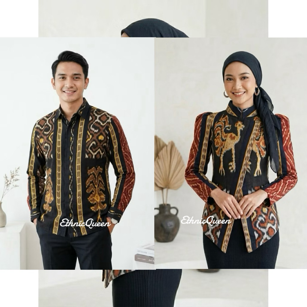 ETHNICQUEEN I BAJU TENUN BLOUSE ETNIK MOTIF NTT l BAJU TENUN COUPLE