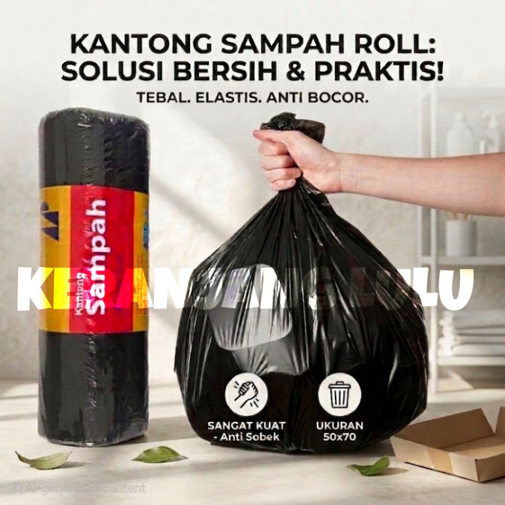 Plastik Sampah Roll/Kantong Sampah Roll/Kresek Sampah Roll/Plastik Sampah Roll Tebal/Kantong Sampah 
