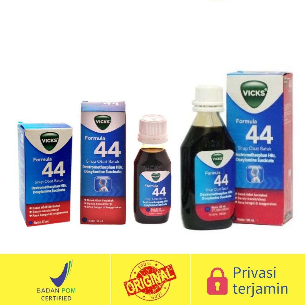 VICKS Formula 44 Sirup Meringankan Batuk Tidak Berdahak