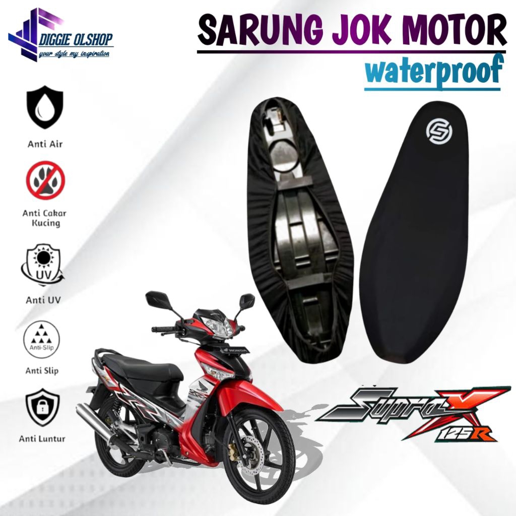 cover jok motor anti air HONDA SUPRA X125,SUPRA X125D,SUPRA X125RR, SUPRA X125R,NEW SUPRA X125,sarun