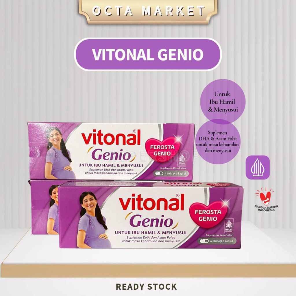 Vitonal Genio Tablet Ibu Hamil Original BPOM – Suplemen Nutrisi Ibu & Janin