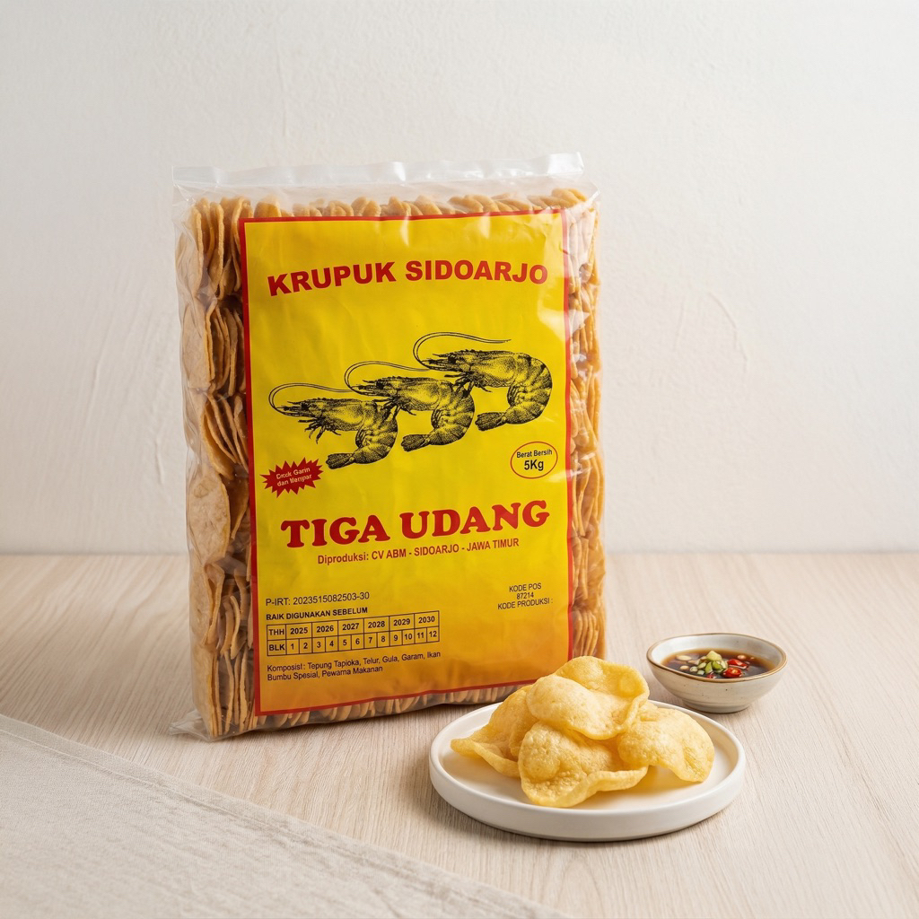 KERUPUK UDANG - KERUPUK GONDANG PREMIUM MENTAH SIDOARJO - 1KG