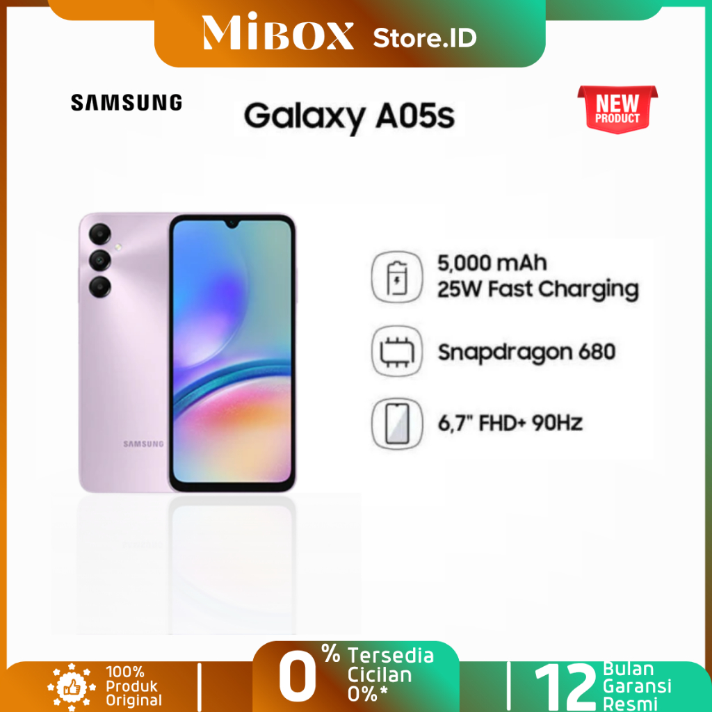Samsung A05s 6+128 | Snapdragon 680 | Prosesor octa | 50 MP | 5000 mAh Resmi Sein