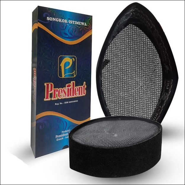 PRESIDENT Songkok Full AC Peci President Hitam FULL AC