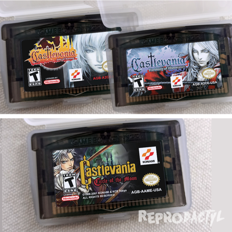 Kaset Game Castlevania Aria of Sorrow  Circle of the Moon Nintendo Gameboy GBA SP  Harmony of Disson