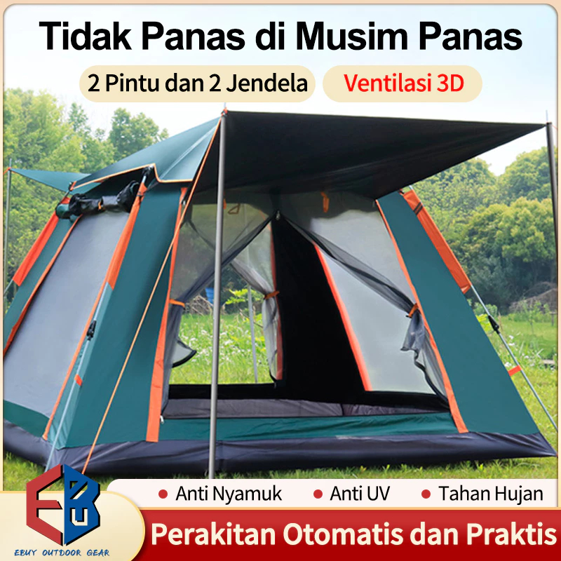 Eiger - Tenda Camping Kapasitas 4-6 Orang Tenda Gunung Outdoor dan Indoor Tenda Otomatis