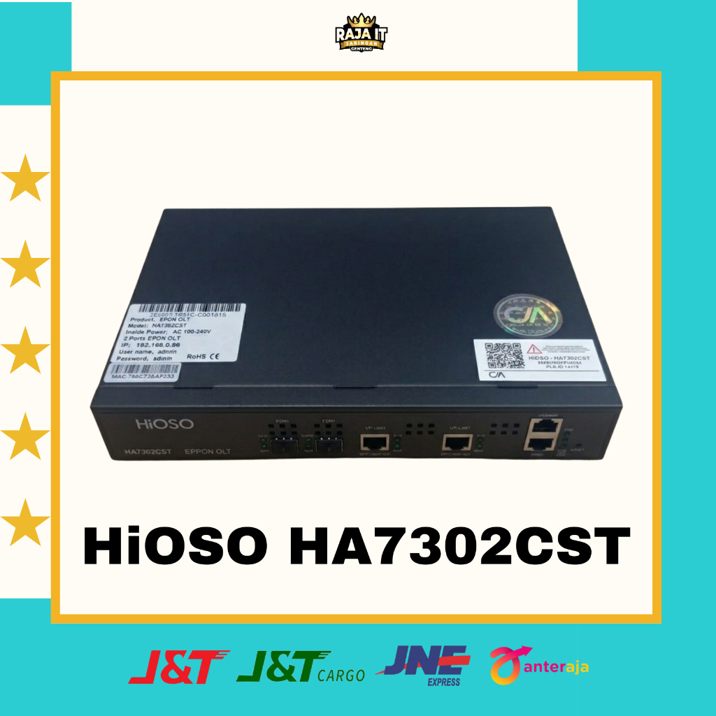 OLT HA7302CST Hioso 2 Port EPON dengan Kemampuan Hingga 128 ONU