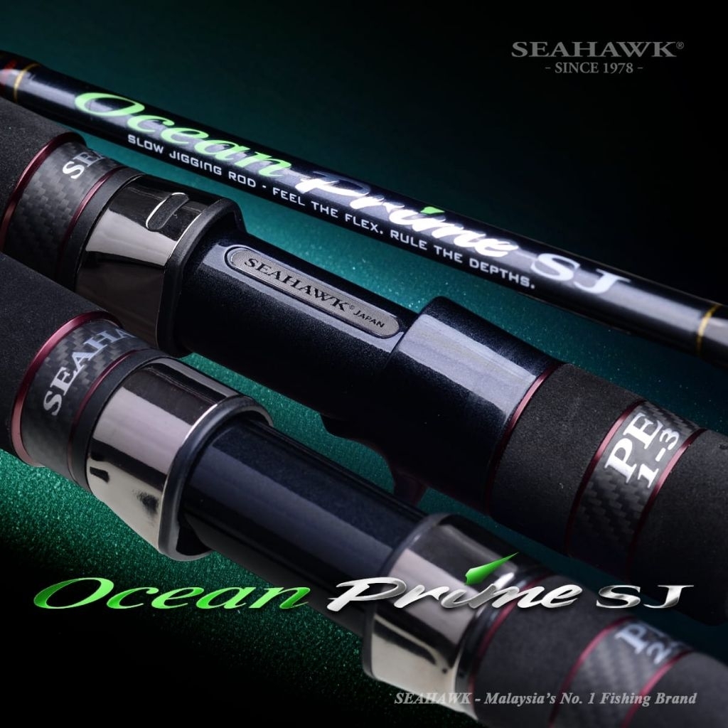 SEAHAWK Joran Jigging Spinning/Overhead Ocean Prime - Free Topi