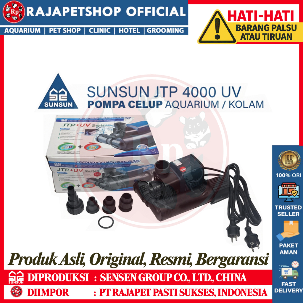 SUNSUN JTP 4000 UV POMPA CELUP + UV KOLAM AQUARIUM