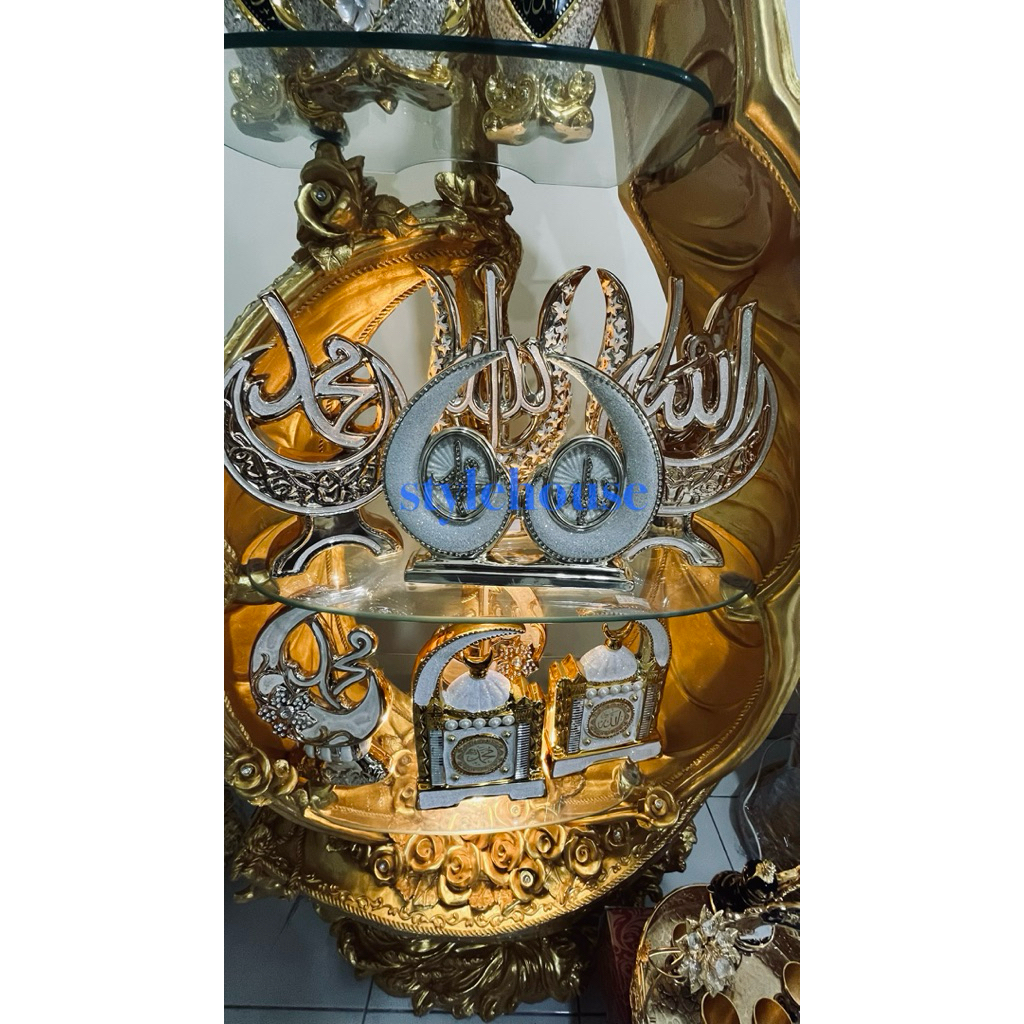 pajangan Allah Muhammad keramik gold
