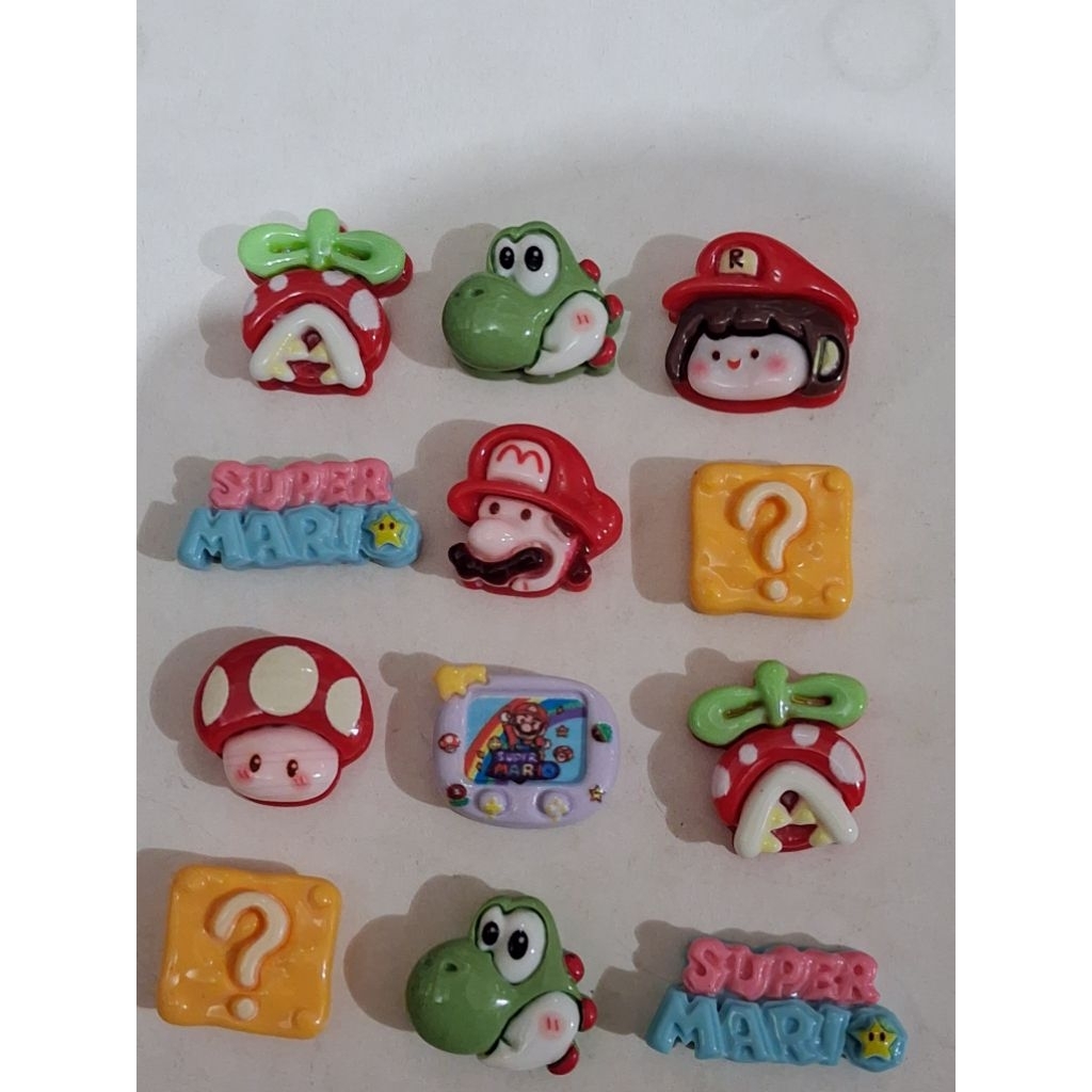 500pcs clay resin mario