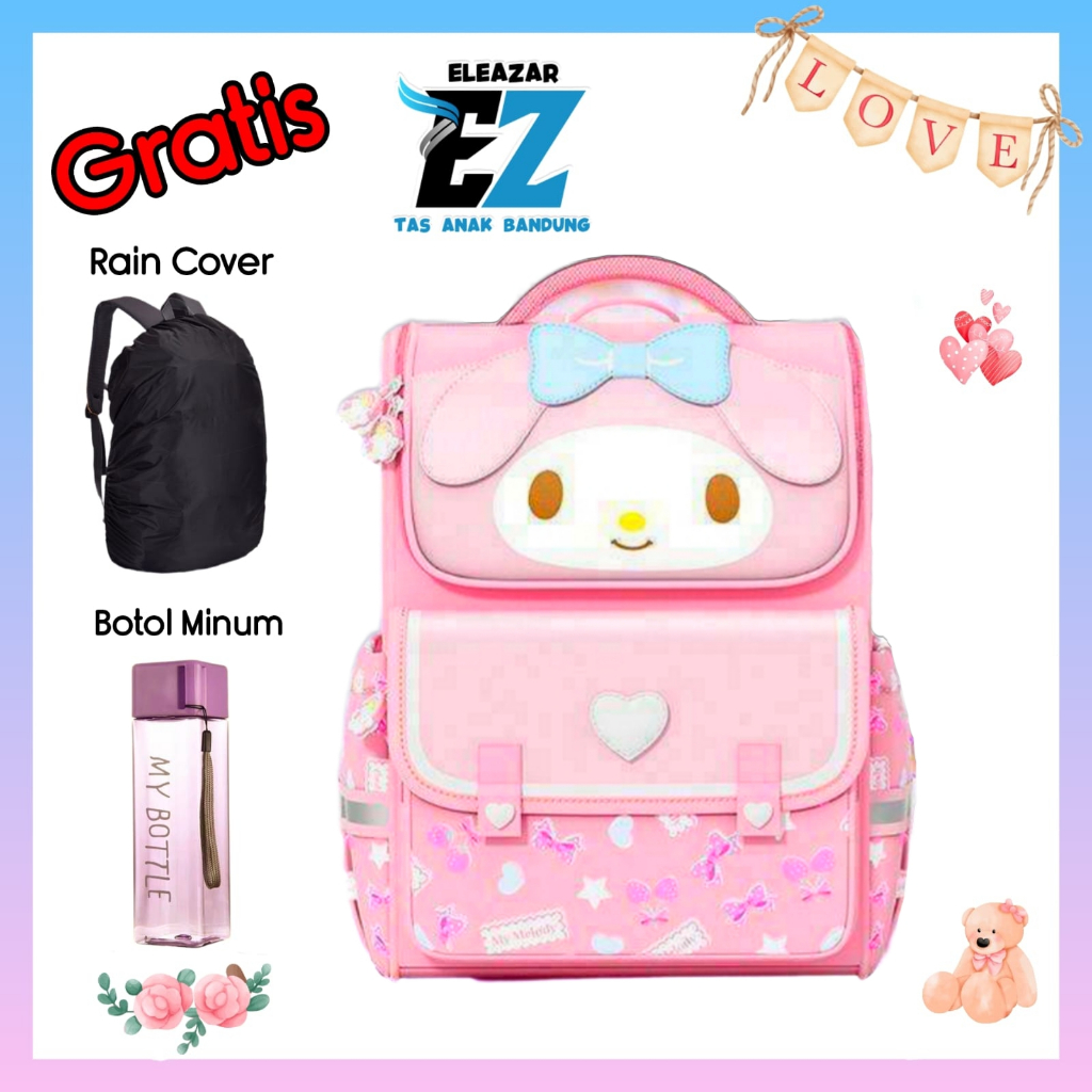 Tas Ransel Anak Perempuan Terbaru Tas Sekolah Anak Sd Smp Sma Model   Kuromii Smile Gratis Botol Min