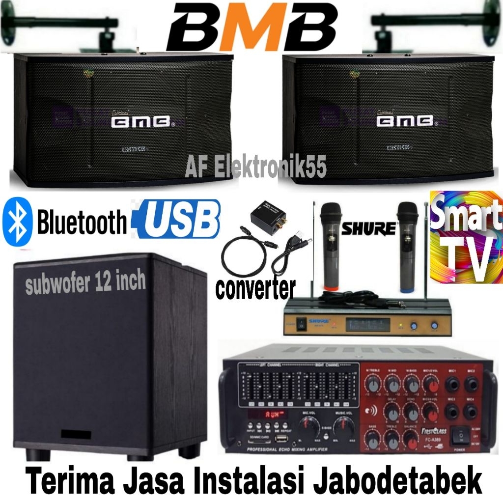 Paket Sound Karaoke BMB Speaker BMB 10 Inch Subwofer 12 Inch Original