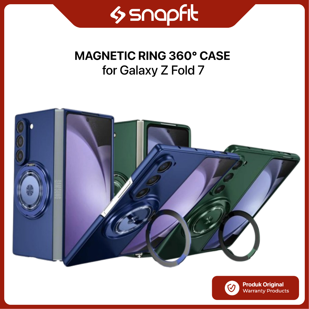 Case Samsung Galaxy Z Fold 7 Fold7 SNAPFIT Magnetic Ring 360° Roating Stand Protect Cover