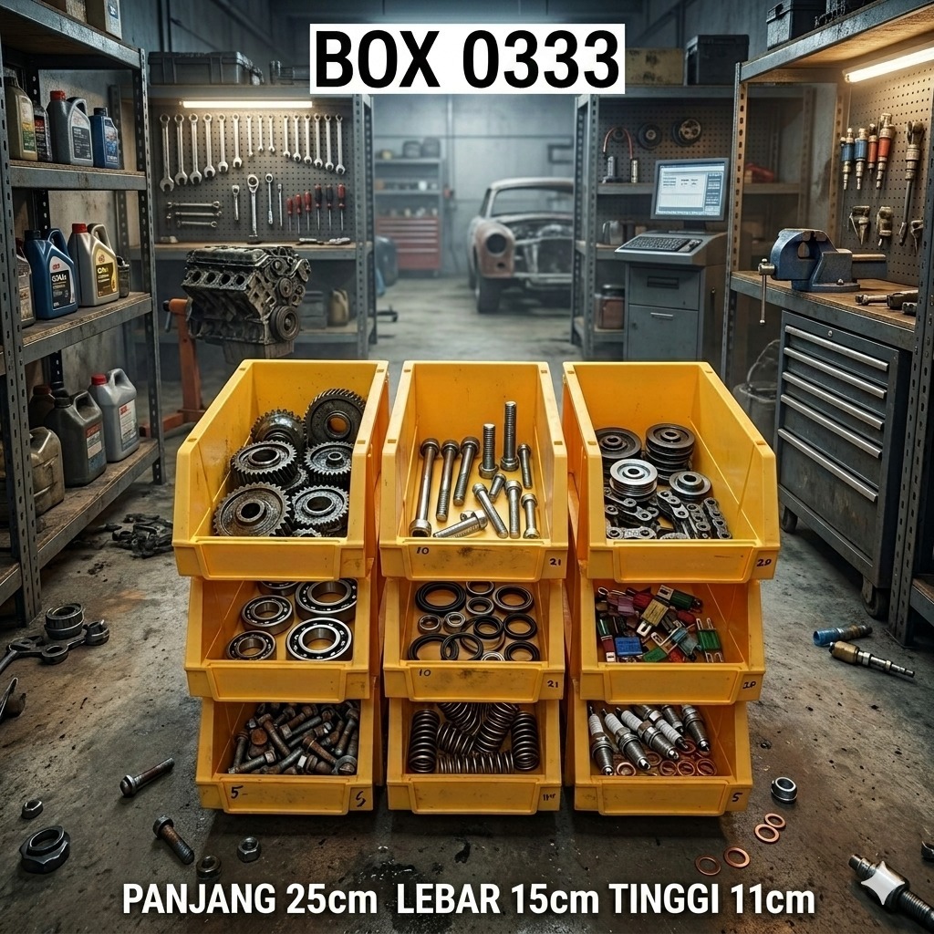 WARNA RANDOM Box plastik Penyimpanan Sparepart tipe 0333 box serbaguna
