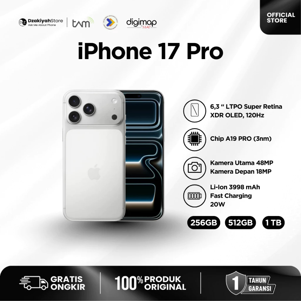 [DZAKIYAH STORE] IPHONE 17 PRO NEW GARANSI RESMI