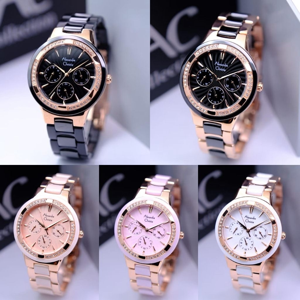 Jam Tangan Wanita Alexandre Christie Ceramic 2299 AC2299 AC 2299BF [ORIGINAL]