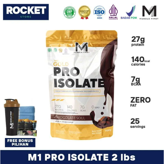 Susu protein isolate diet fitness pembentuk massa otot MUSCLE FIRST Pro Isolate 2lbs