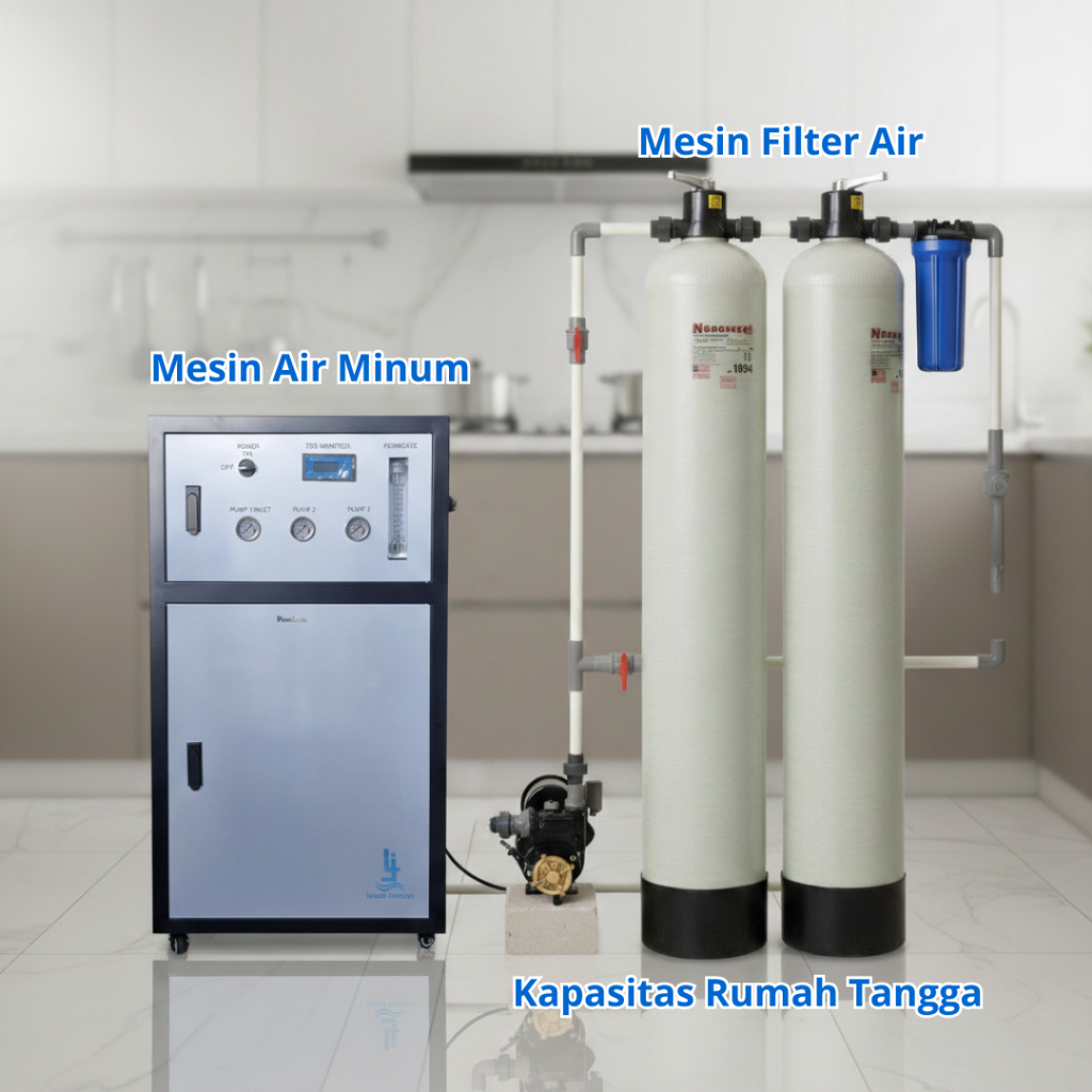 Paket Filter Air + Mesin Air Minum Rumah Tangga