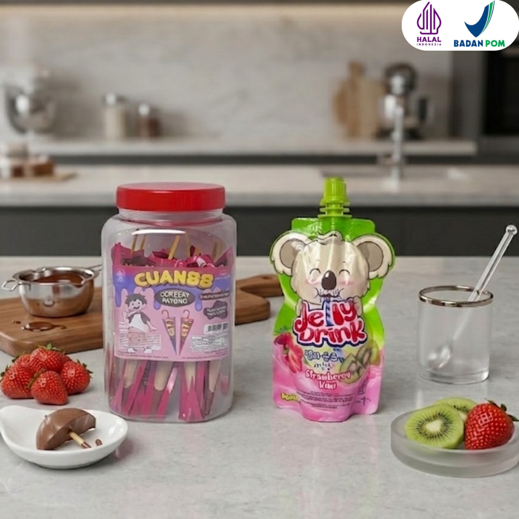 Bundling Paket Hemat Warung Coklat Payung + Kiokio Jelly Drink Camilan Manis Minuman Jelly Snack Jaj