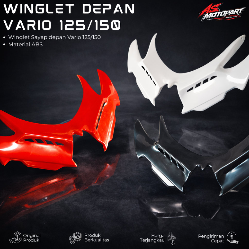 WINGLET VARIO WINGLE DEPAN VARIO ABS WINGLET VARIO 125/150 WINGLET VARIO PLASTIK WINGLET VARIO 125