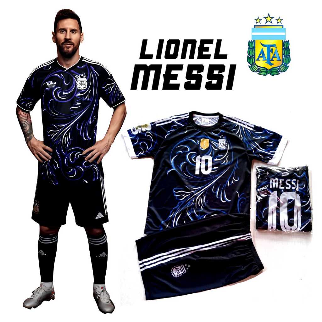 JERSEY BAJU BOLA PIALA DUNIA 2026 PRIA ANAK LAKI LAKI/ BAJU BOLA MESSI ARGENTINA AWAY PRINTING