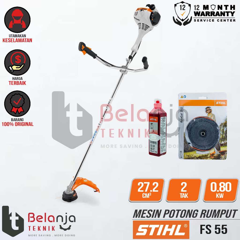 Brush Cutter STIHL FS 55 Mesin Potong Rumput Bensin 2 Tak FS55