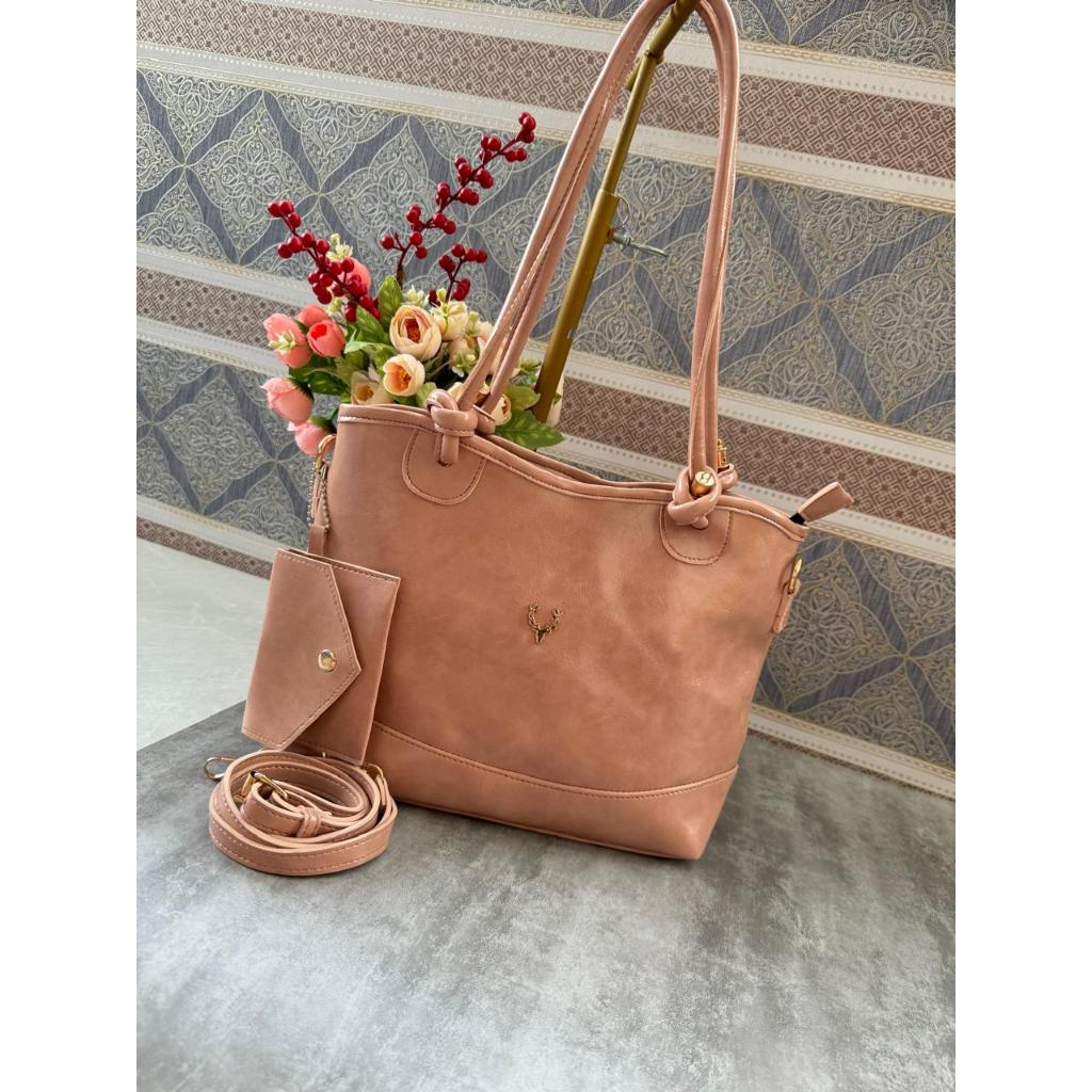 Tas Selempang Serbaguna Retro Kapasitas Besar uk 34x21 cm Free Dompet ELLE