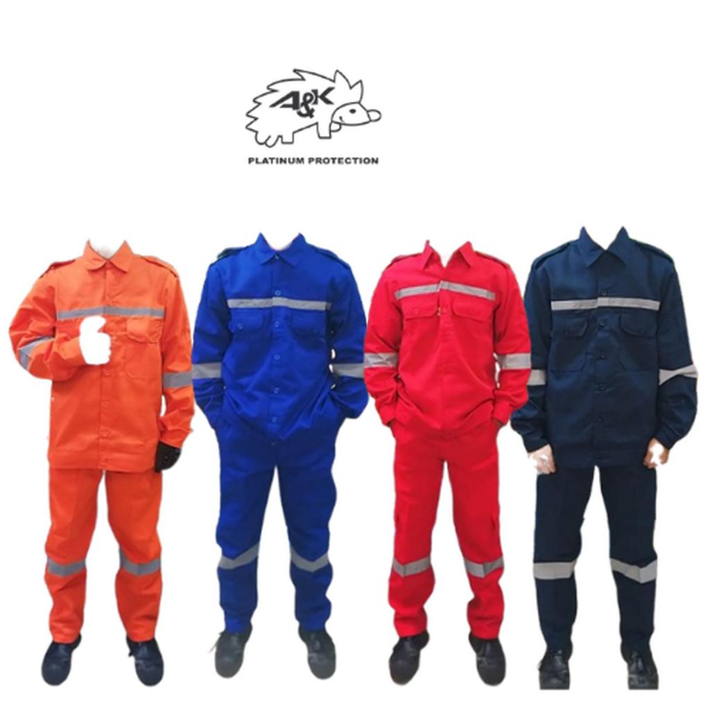 Wearpack Baju Celana A&K Japan Drill - Merah , S