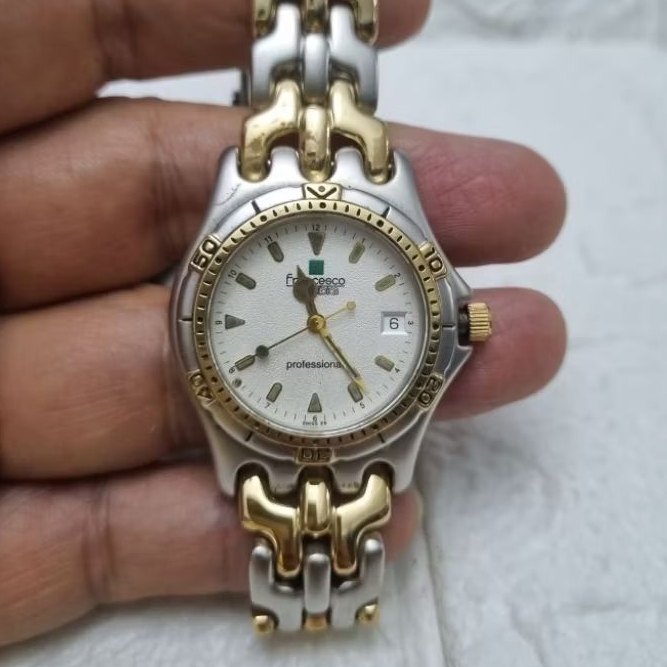 arloji jam tangan merk TESTONI DAN FRANCESCO ASLI ORI SWISS MODEL TH barang vintage gold plate limit