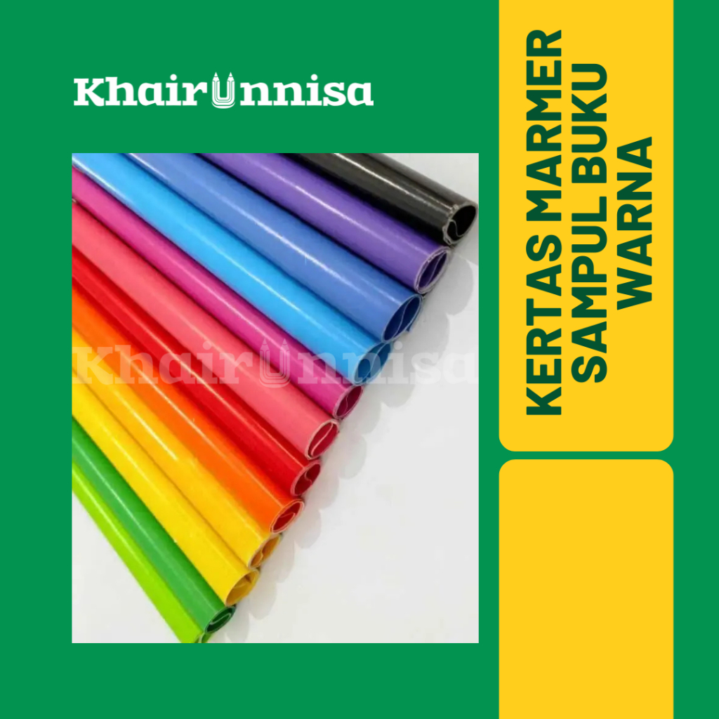 Kertas Marmer Sampul Buku Warna