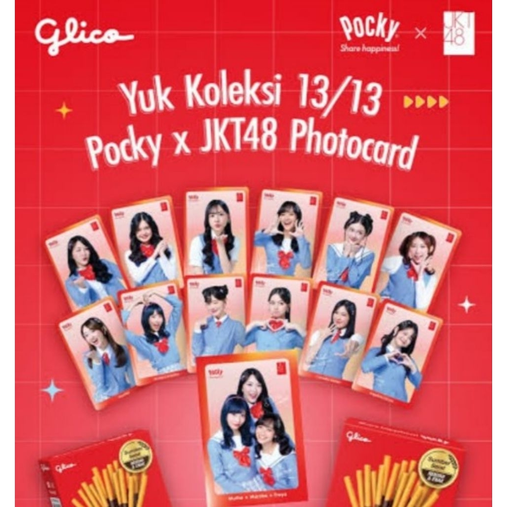 [NEW SEALED GET FREEBIES] PC OFFICIAL JKT48 X POCKY, CHATIME, KIN YOGURT, DAN TANGO PHOTOCARD FREYA,