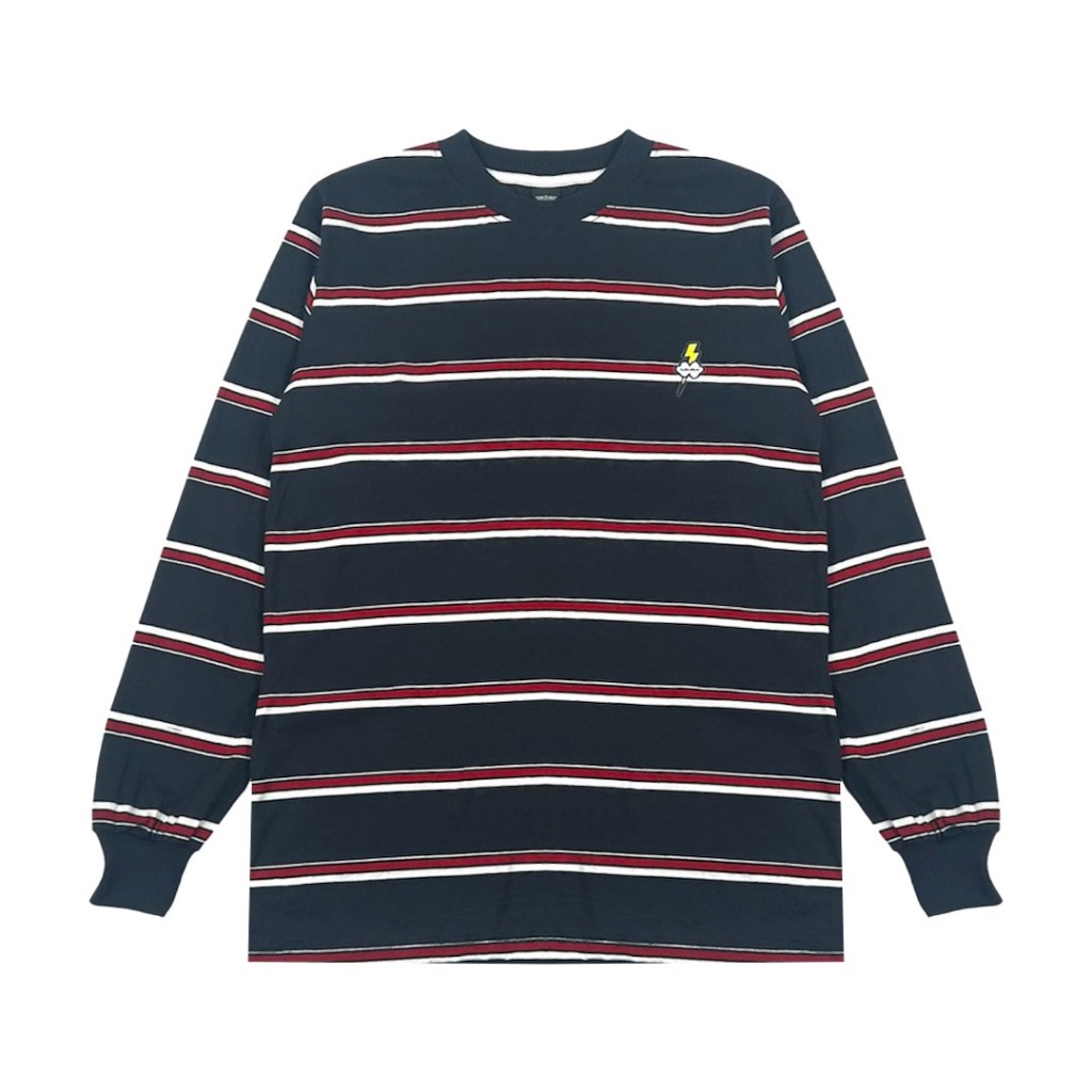 Puddinglane Kaos Unisex Pria Wanita Lengan Panjang Long Sleeve T-shirt Stripe Veronica