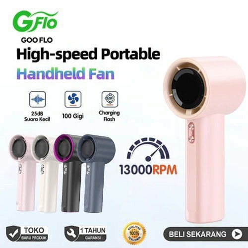 GOO FLO High-speed GFS001 100 Gear Kompres es Kipas Angin Digital Display Turbo Kipas Tangan 100 Lev