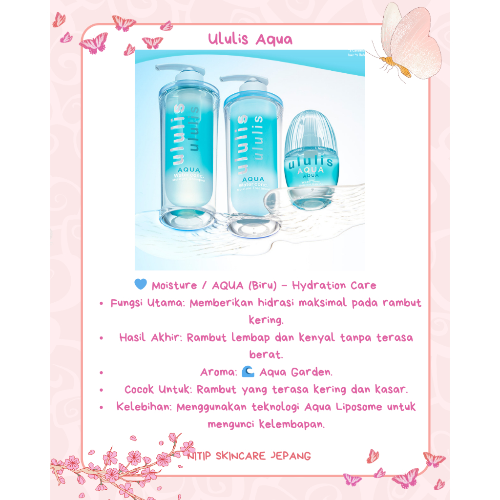 PO Jepang -- ULULIS HAIR SHAMPOO, treatment, hair oil original