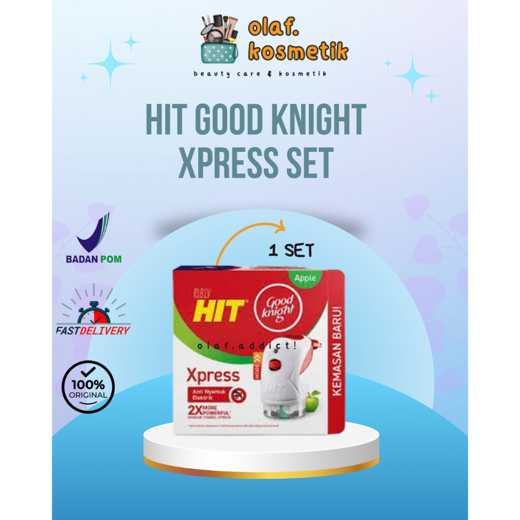[OLAF] HIT GOOD KNIGHT (XPRESS SET ALAT + REFIL) 1 SET - OBAT ANTI NYAMUK ELEKTRIK TANPA ASAP