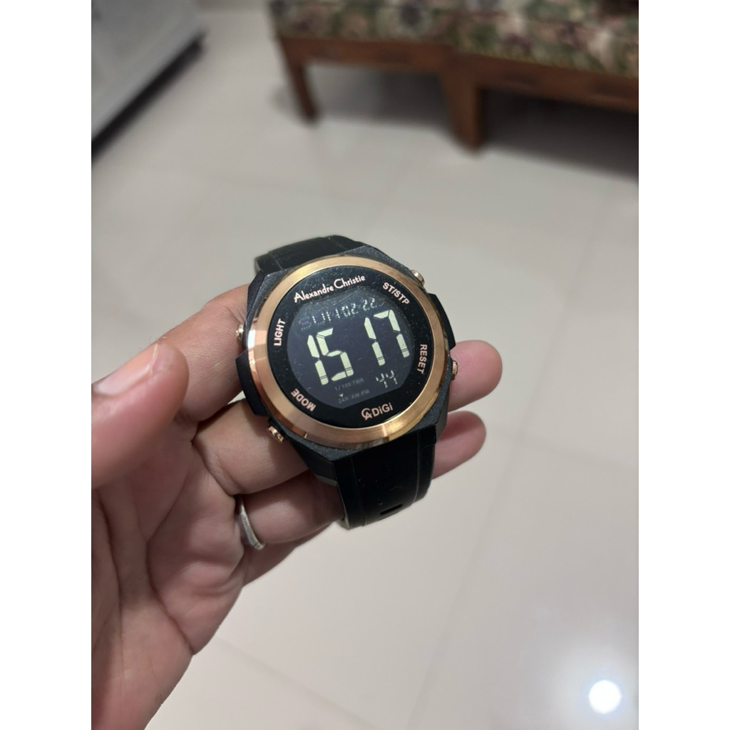 Jam Tangan Alexandre Christie 9342 Digital Pria Wanita - Tahan Air, Tampilan Digital, Strap Rubber