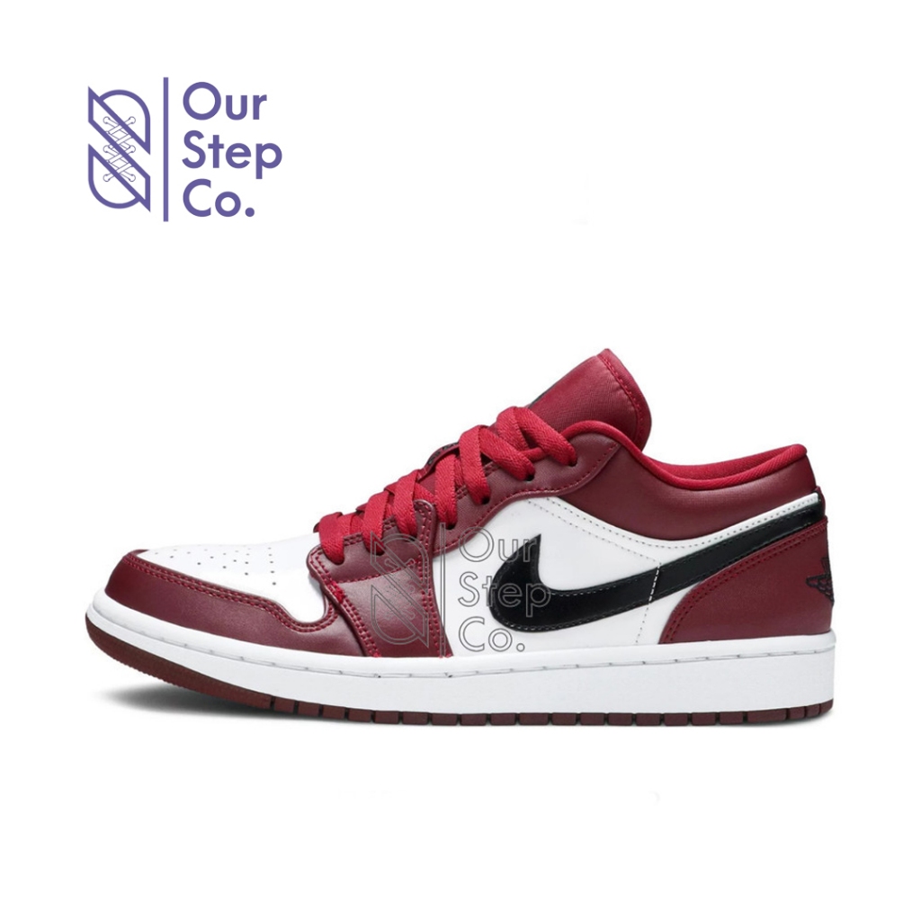 Sepatu Nike Air Jordan Low 1 Noble Red White Original BNIB