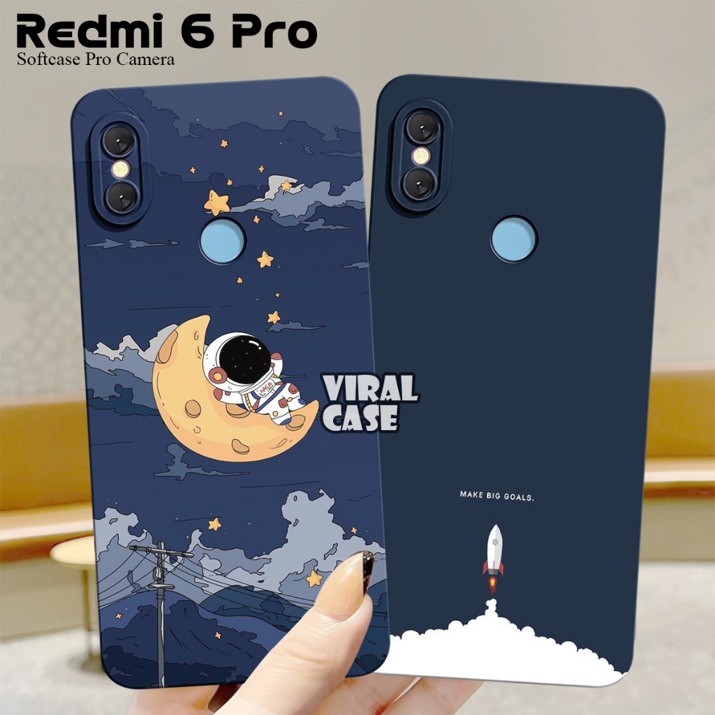Case Xiaomi Redmi 6 Pro / Mi A2 Lite 2017 - Silikon Karet Lentur - Softcase Motif Magsafe Astronot