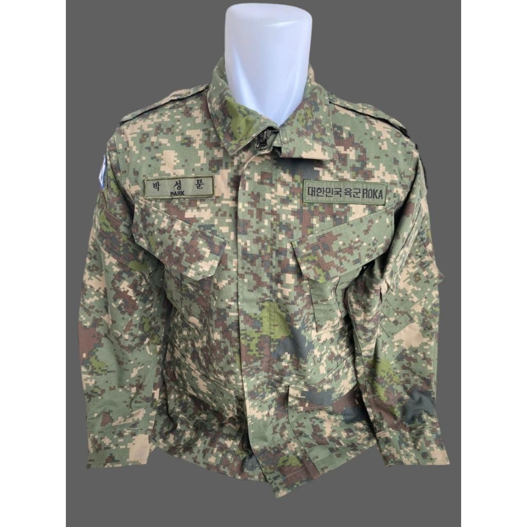 Coat Jaket Parka 2 Lapis Anti Air Loreng Digital Granit ROKA Republic of Korea Army Tentara Korea Li