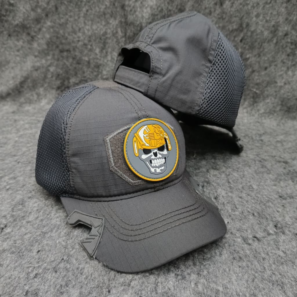 Topi Tactical Coak Abu Punisher Patch 3D / Topi Tactical Punisher / Topi Punisher / Topi Tactical