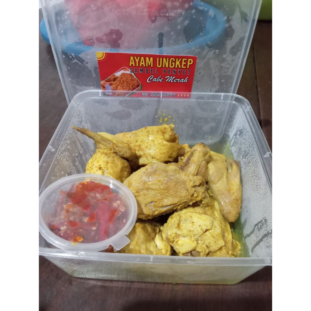 AYAM UNGKEP Spesial Potong 8 + Bonus SAMBAL MERAH / IJO Hijau Penyet Kualitas PREMIUM Empuk Enak Gur