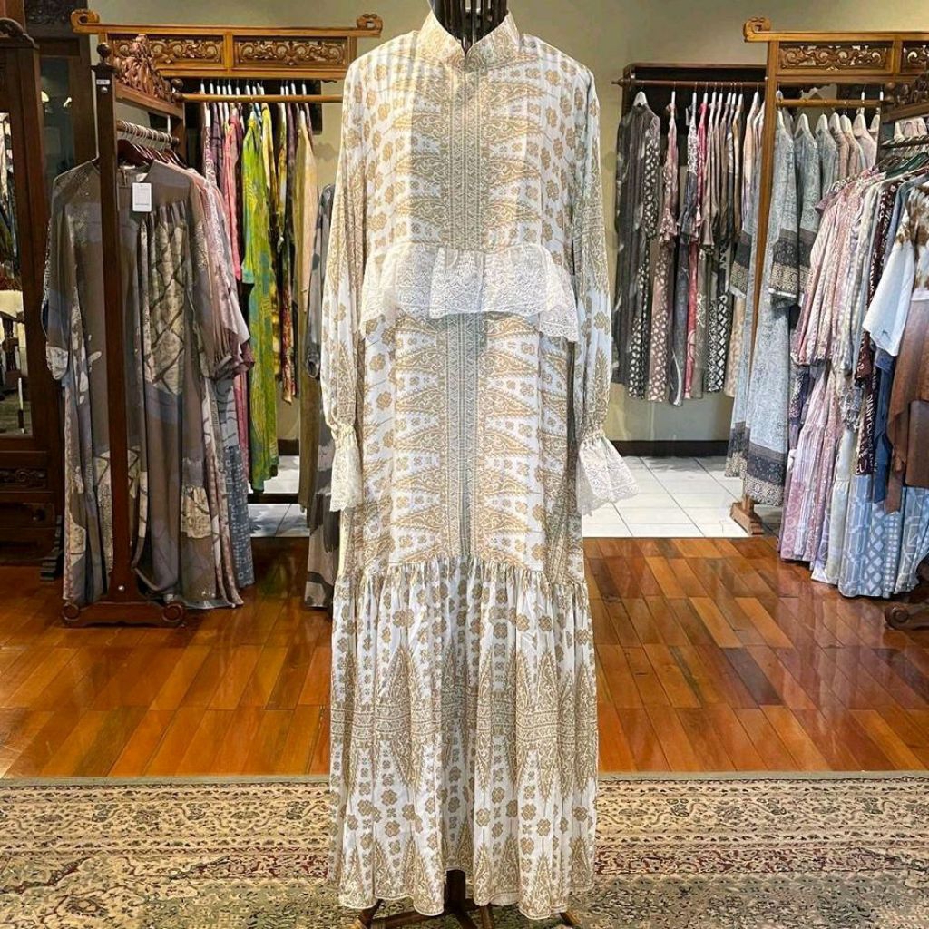 Abaya Syakila Maxmara + Renda by Dian Pelangi ORIGINAL Busana Muslim Maxi Dress Gamis Abaya Gaun Out