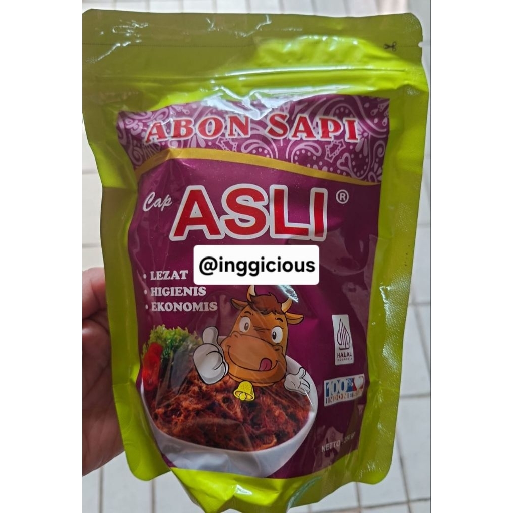 Abon Sapi Cap ASLI 250 Gram Abon Sapi Cap ASLI kemasan pabrik ABON sapi Super Abon Sapi HALAL - ABON