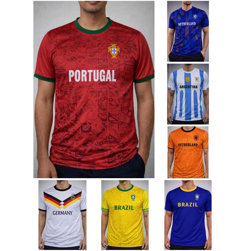 JERSEY BOLA DEWASA LENGAN PENDEK PORTUGAL TERBARU