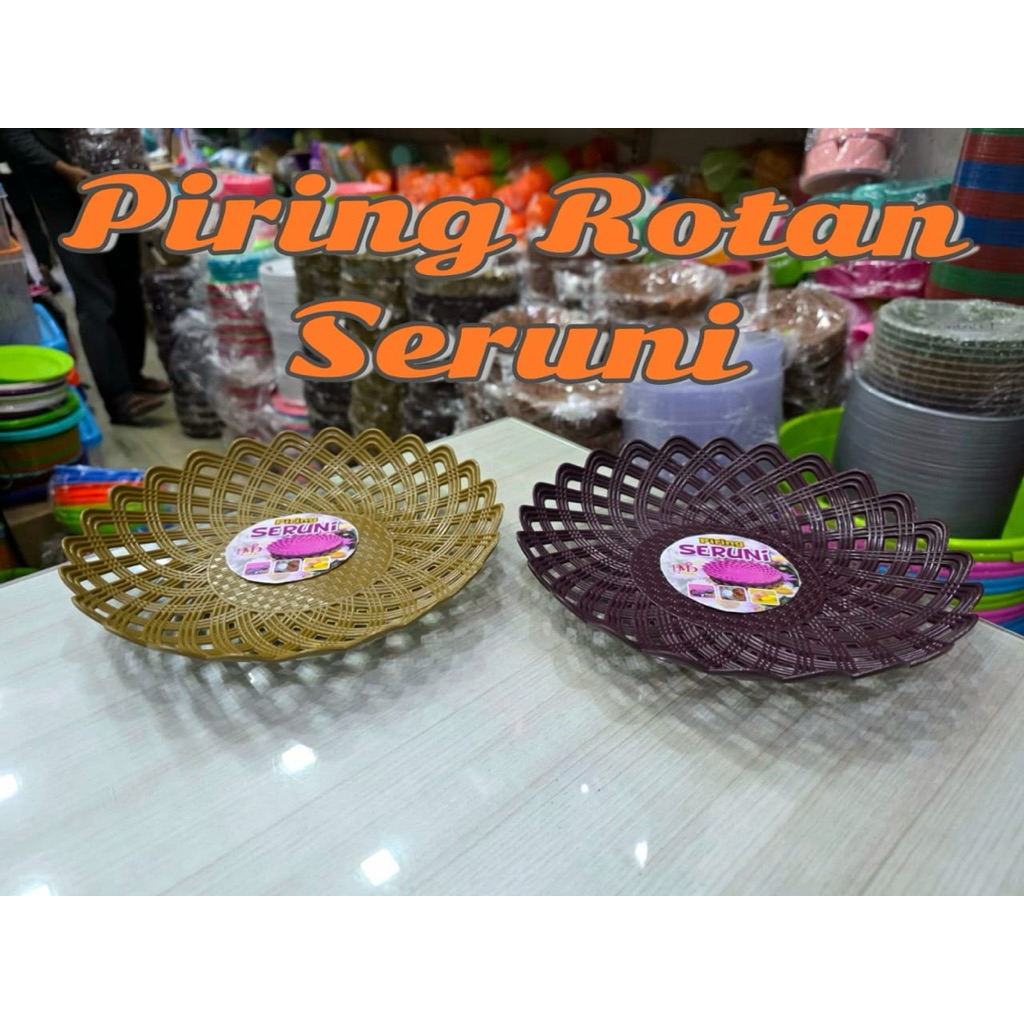 PIRING ROTAN PLASTIK ( 1 LUSIN )
