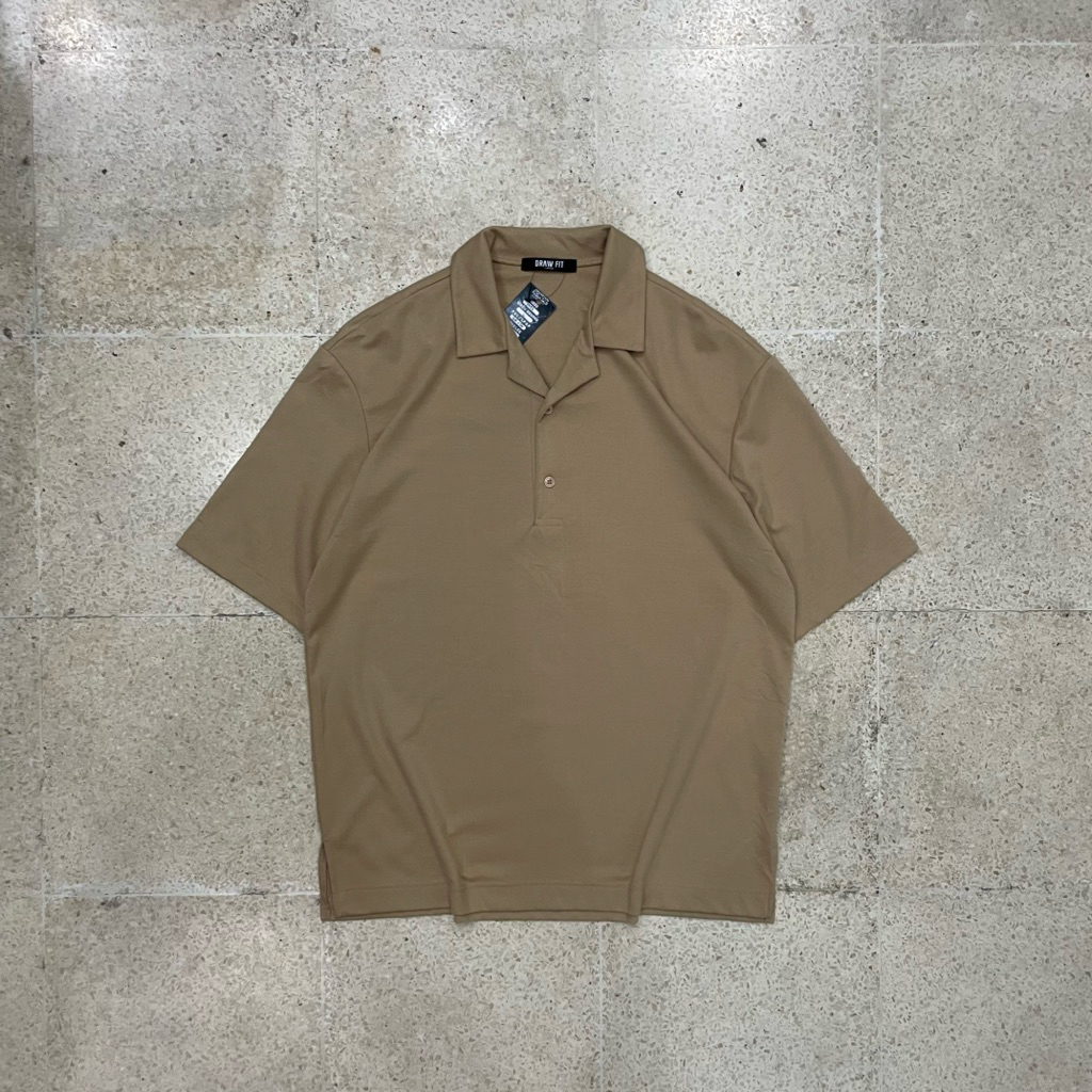 POLOSHIRT OPEN COLLAR DRAW FIT